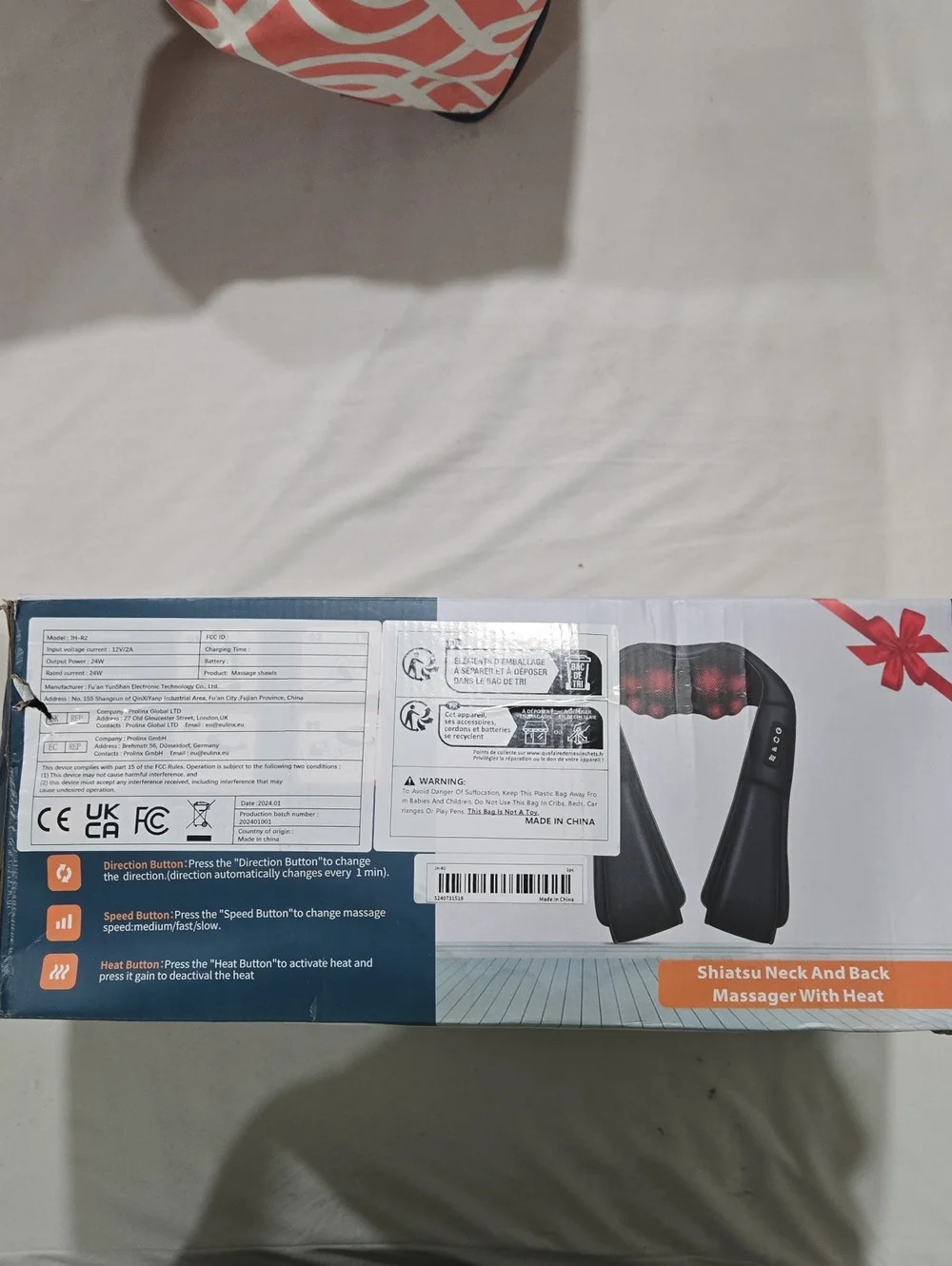Shiatsu Neck and Back Massager with Heat - Black
